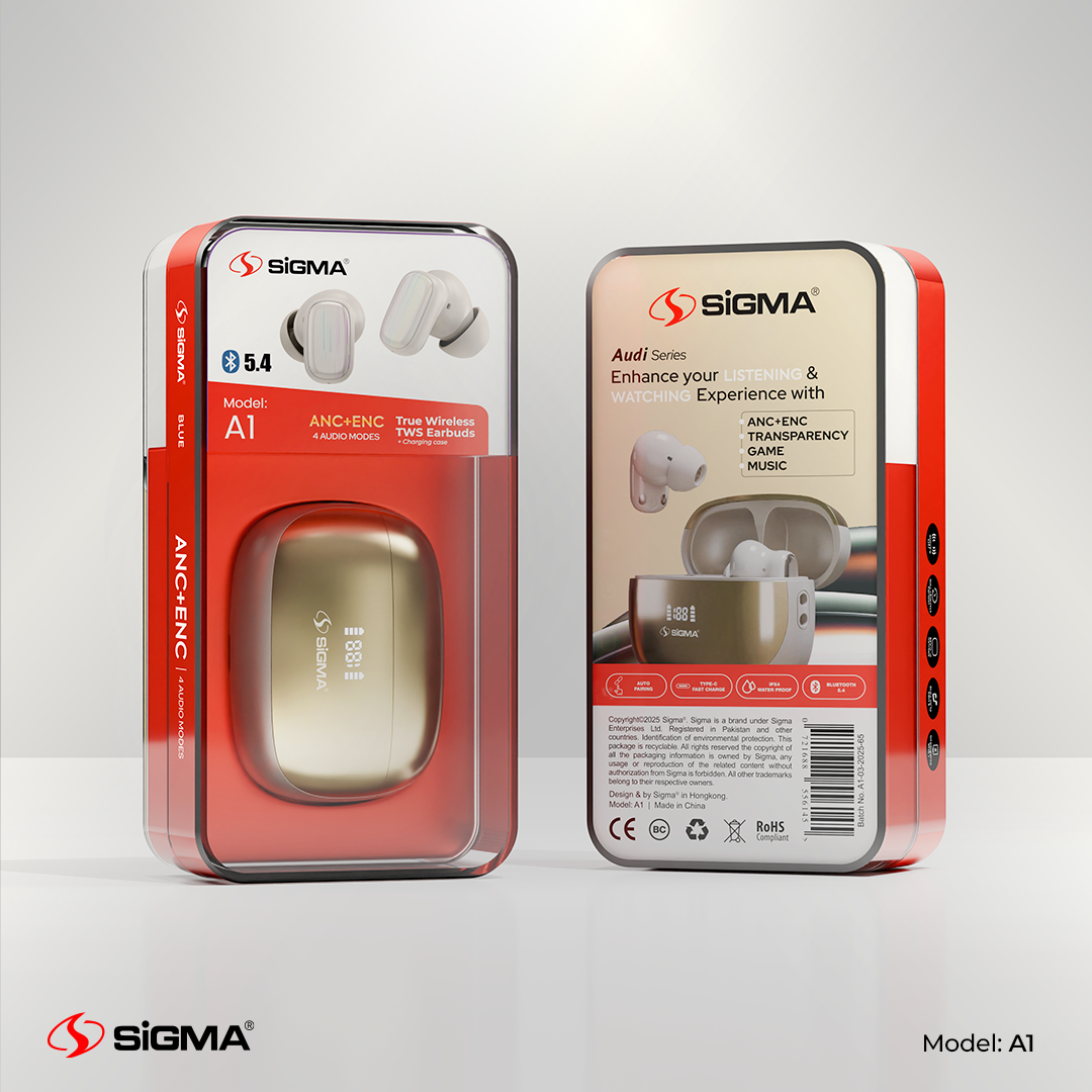 SiGMA A-1 Wireless Earbuds ANC+ENC