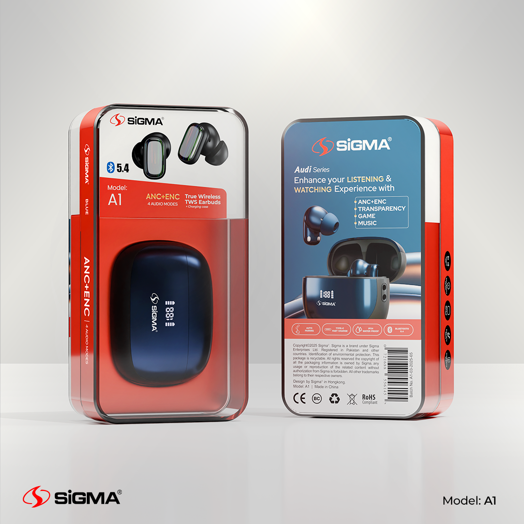 SiGMA A-1 Wireless Earbuds ANC+ENC