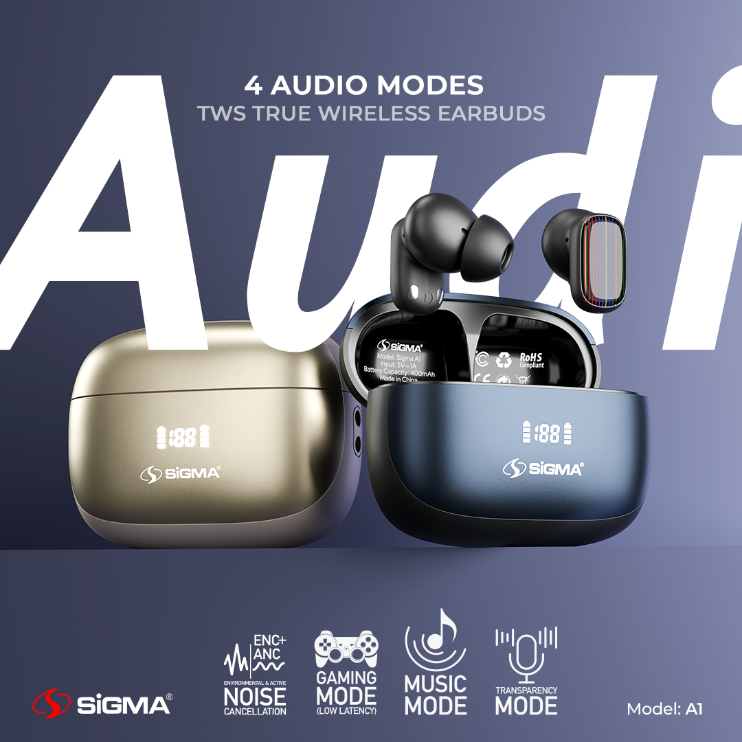 SiGMA A-1 Wireless Earbuds ANC+ENC