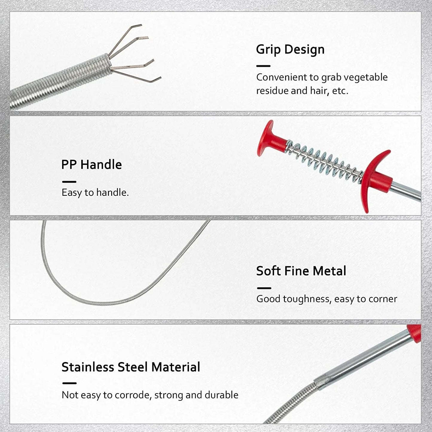 Flexible Drain Cleaning Grabber Tool