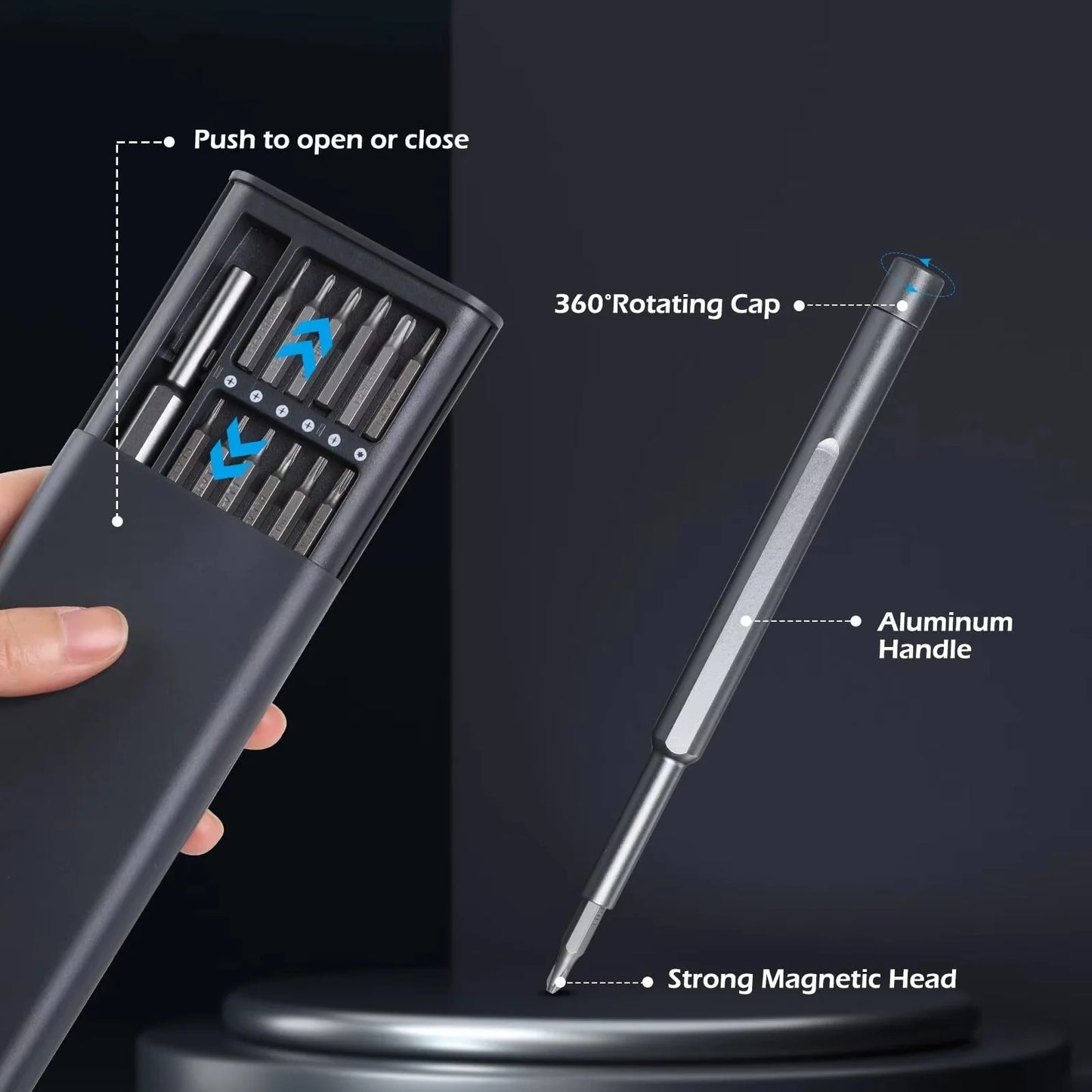 Professional 24-in-1 Magnetic Screwdriver Repair Tool Kit